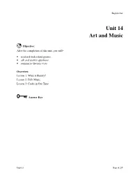 Unit 14 Art and Music