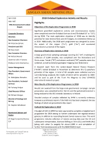 2018 Ordubad Exploration Activity and Results Highlights