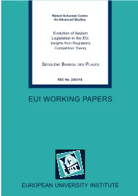 Evolution of Asylum Legislation in the EU: Insights from Regulatory Competition Theory