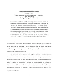 1 Geometric Phases in Quantum Mechanics Y.BEN-ARYEH Physics