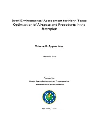 Draft Environmental Assessment for North Texas Optimization of Airspace and Procedures in the Metroplex