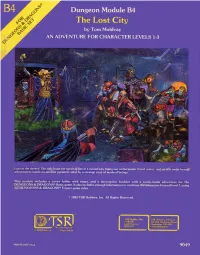 Dungeon Module B4