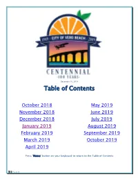 Table of Contents