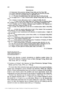 Fermafs Last Theorem, a Genetic Introduction to Algebraic Number Theory, by Harold M