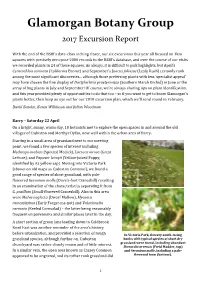 Glamorgan Botany Group 2017 Excursion Report