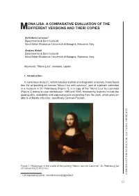 Mona Lisa: a Comparative Evaluation of the Different Versions S