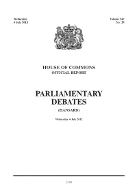 Parliamentary Debates (Hansard)