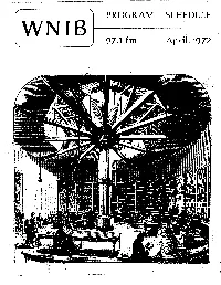 WNIB Program Schedule April 1972