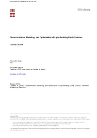 Characterization, Modeling, and Optimization of Light-Emitting Diode Systems