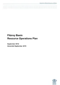 Fitzroy Basin Resource Operations Plan