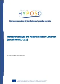 Framework Analysis and Research Needs in Cameroon (Part of HYPOSO D3.2)