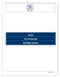 Kanad Hpc Application Reference Manual