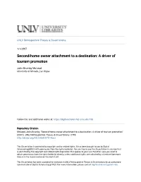 Second-Home Owner Attachment to a Destination: a Driver of Tourism Promotion