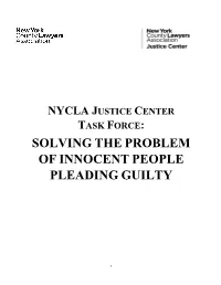 Solving the Problem of Innocent People Pleading Guilty