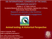 Timeline of Medical Advances Made Possible by Animal Experiments