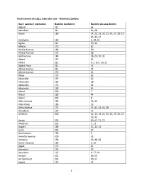 1 Recensement De 1921, Index Des Rues – Montréal, Québec Rue