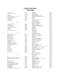 Cheap Tricks Index 1990-2000