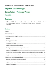 England Tree Strategy Erattum