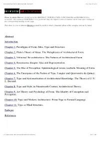 Idea, Type and Structure. Chapter 1. Plato's Theory of Ideas