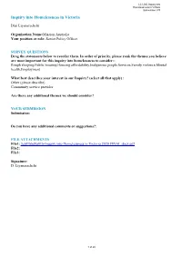 Inquiry Into Homelessness in Victoria 2020 FINAL.Docx.Pdf File2: File3