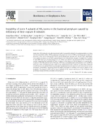Instability of Toxin a Subunit of AB5 Toxins in the Bacterial Periplasm Caused by Deﬁciency of Their Cognate B Subunits