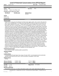 Level 4 Potential Conservation Area (PCA) Report Name Grape Creek Site Code S.USCOHP*8060
