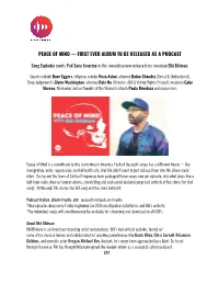 Peace of Mind — First Ever Album to Be Released As a Podcast ​ ​