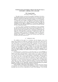 Pushing Back Linguistic Time in the Trans-Volta: Movement, Assimilation and Loss