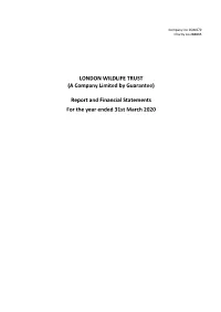 Report and Financial Statements for the Year Ended 31St March 2020