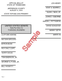 Sample Ballot