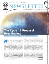 The Cycle 12 Proposal Peer Review