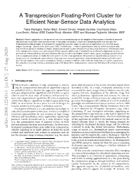 A Transprecision Floating-Point Cluster for Efficient Near-Sensor