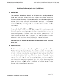 Guidelines for Startup India Seed Fund Scheme