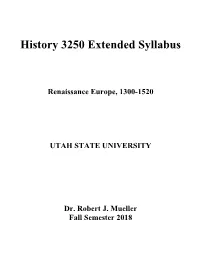 History 3250 Extended Syllabus