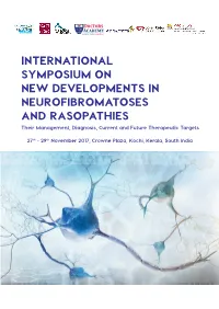 International Symposium on New Developments in Neurofibromatoses and Rasopathies