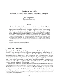 Nation, Football, and Critical Discourse Analysis