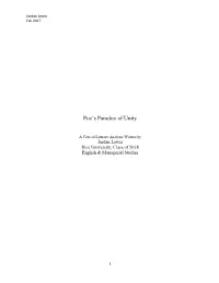 Poe's Paradox of Unity