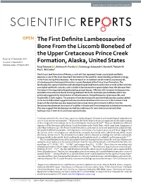 The First Definite Lambeosaurine Bone from the Liscomb Bonebed Of