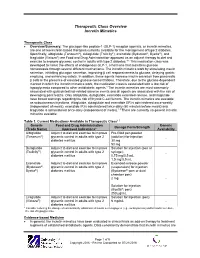 Therapeutic Class Overview Incretin Mimetics