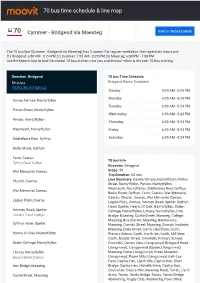 70 Bus Time Schedule & Line Route