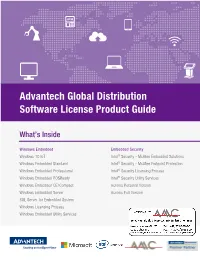 Advantech Global Distribution Software License Product Guide