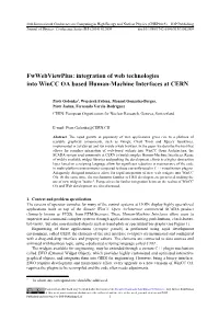 Integration of Web Technologies Into Wincc OA Based Human-Machine Interfaces at CERN