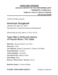 Large-Print Program Notes