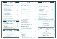 New Inn BAR MENU