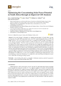 Optimising the Concentrating Solar Power Potential in South Africa Through an Improved GIS Analysis