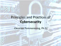 Principles and Practices of Cybersecurity