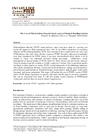 The Uses of Polyvinylidene Fluoride Based Resins in Chemical Handling Systems Denis K