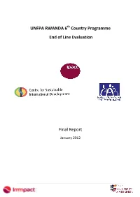 UNFPA RWANDA 6Th Country Programme End of Line Evaluation