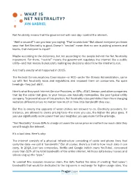 What Is Net Neutrality? Jon Gabriel