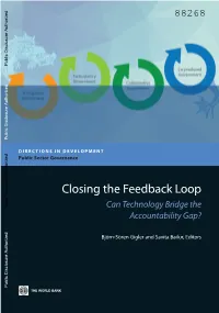Closing the Feedback Loop Loop Closing the Feedback